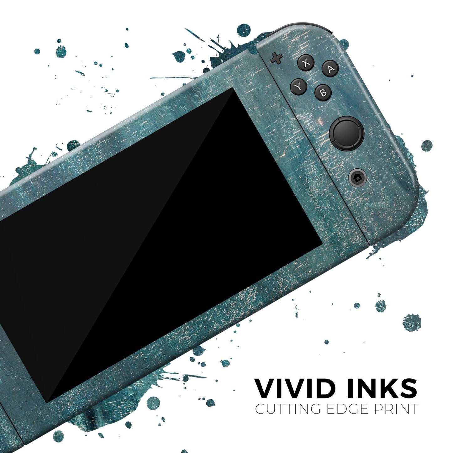 Aged Green Paint Surface- Skin Wrap Kit for Nintendo Switch, Switch