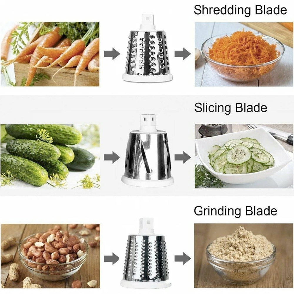 Multi-functional Electronical Stainless Steel Kitchen Slicer Grater Kit