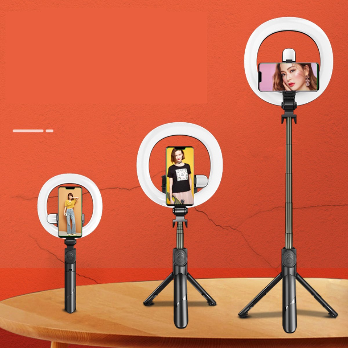 Video Self Portrait Soft Halo Light Stand With Dual LED Light