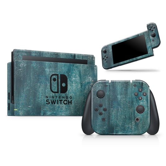 Aged Green Paint Surface- Skin Wrap Kit for Nintendo Switch, Switch