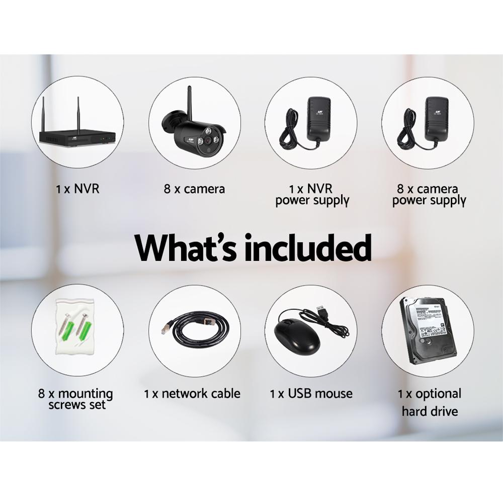 UL-tech CCTV Wireless Security Camera System 8CH Home Outdoor WIFI 8