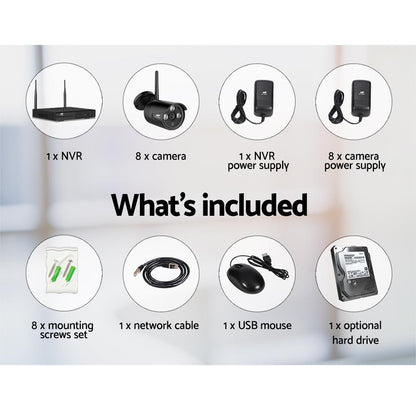 UL-tech CCTV Wireless Security Camera System 8CH Home Outdoor WIFI 8