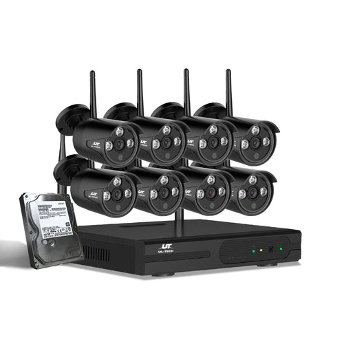 UL-tech CCTV Wireless Security Camera System 8CH Home Outdoor WIFI 8