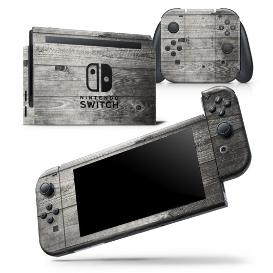 Dark Washed Wood Planks - Skin Wrap Decal for Nintendo Switch Lite
