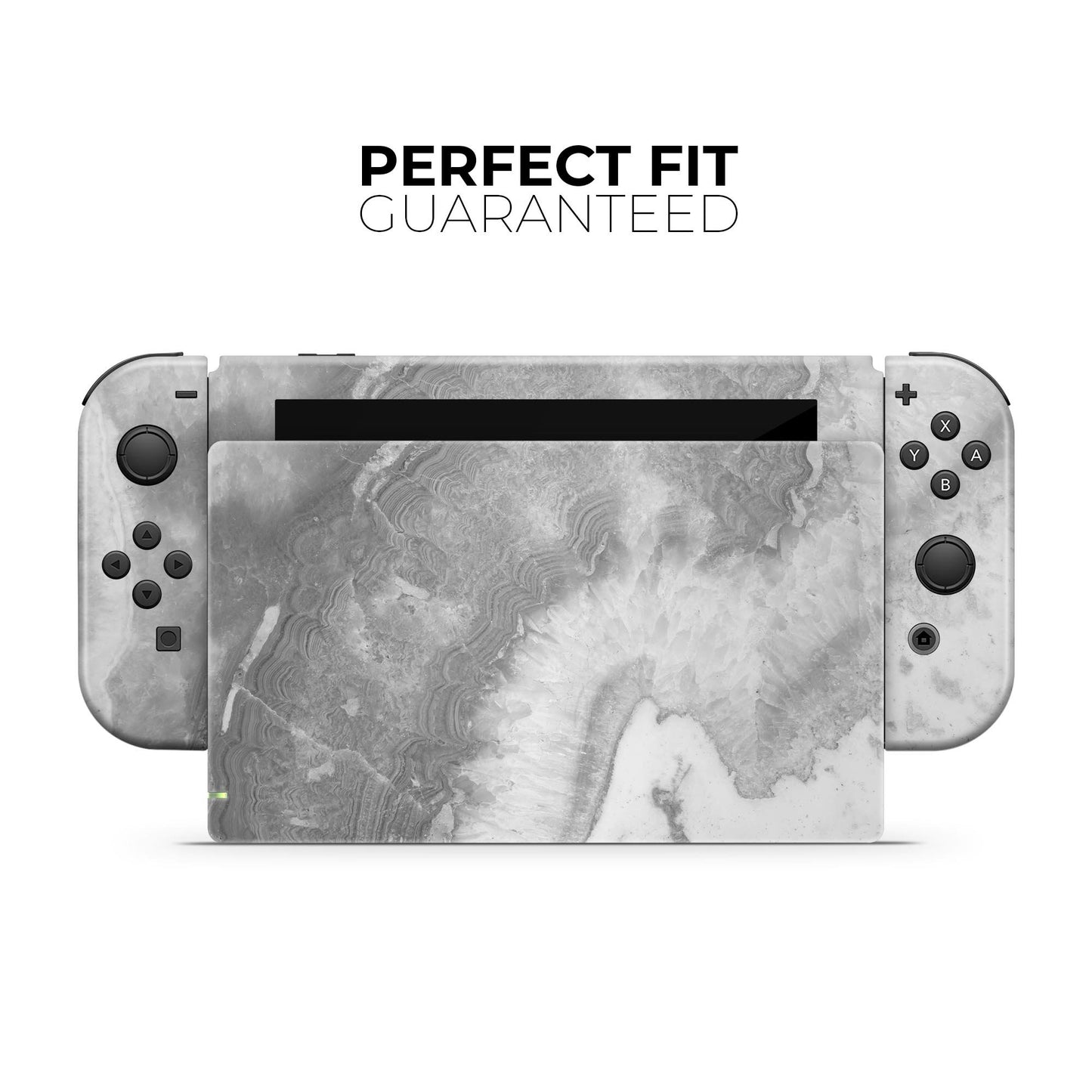 Gray Slate Marble V26 - Full Body Skin Decal Wrap Kit for Nintendo