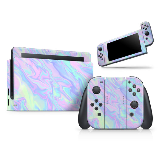 Iridescent Dahlia v1 - Full Body Skin Decal Wrap Kit for Nintendo