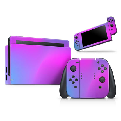 Neon Holographic V1 - Full Body Skin Decal Wrap Kit for Nintendo
