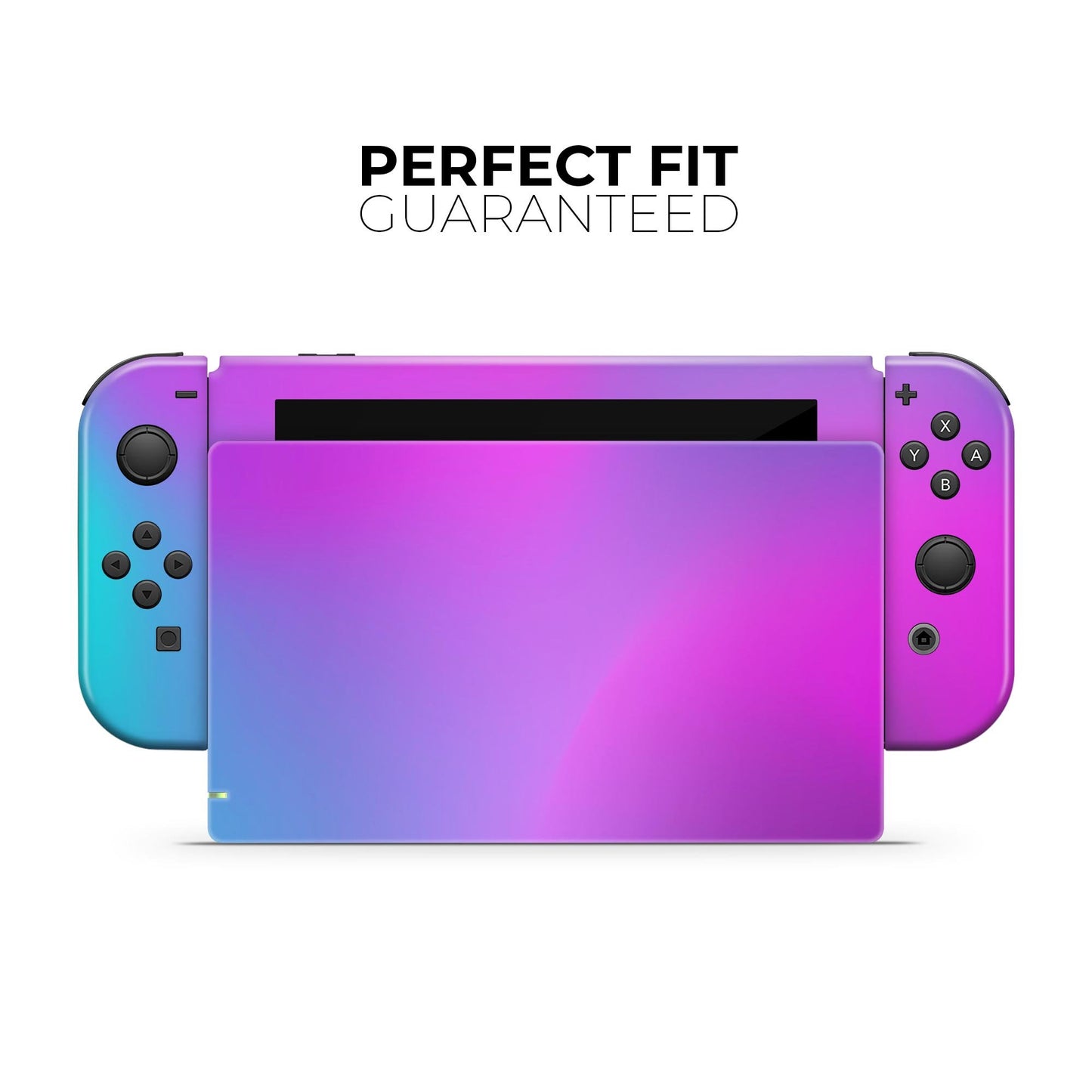 Neon Holographic V1 - Full Body Skin Decal Wrap Kit for Nintendo