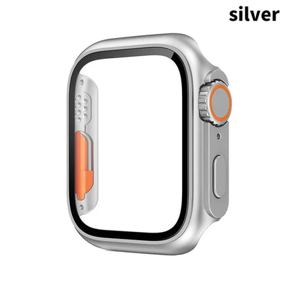 PC Firm Cover For Apple Watch Case 45mm 41mm 44mm 40mm Glass