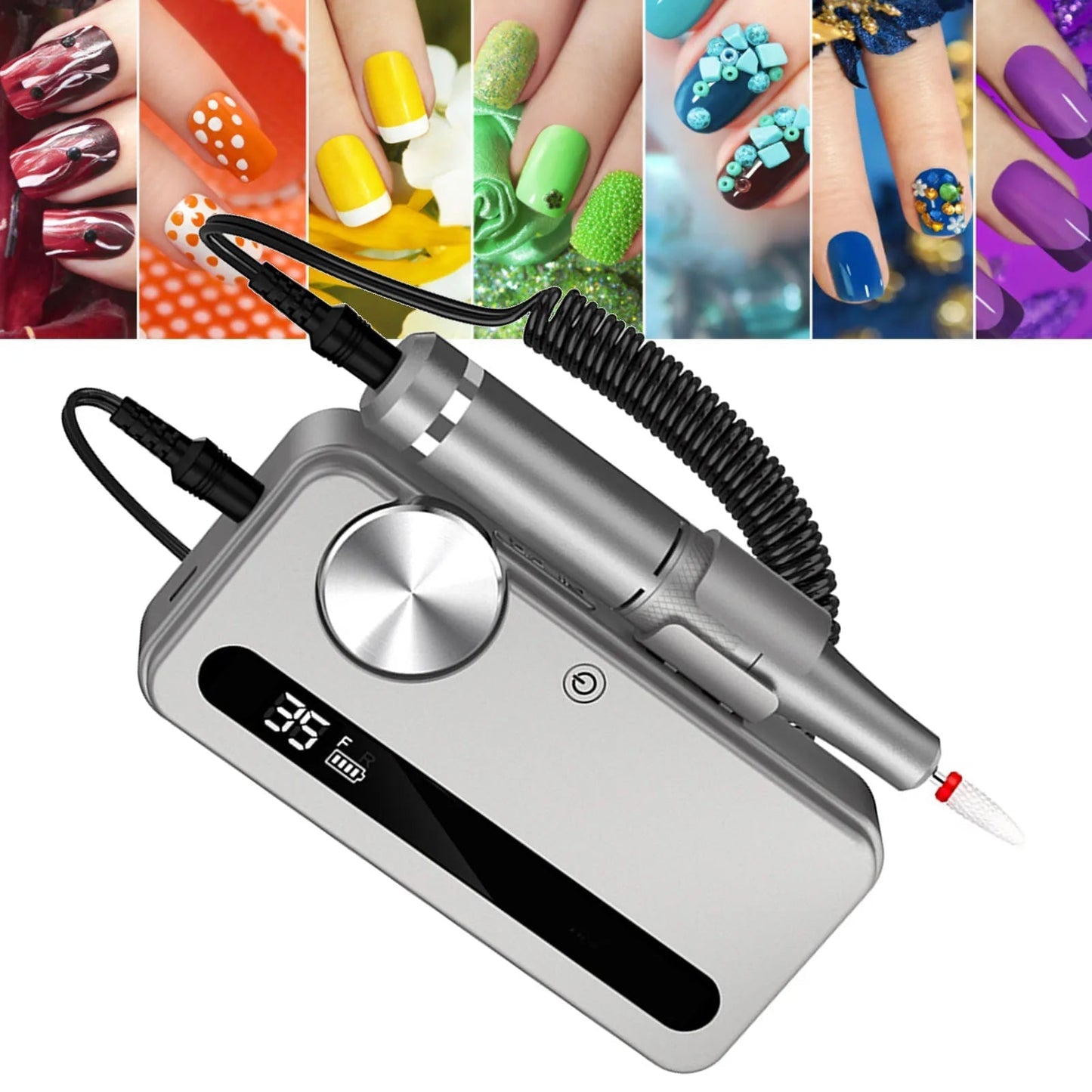 2 In 1 Electric Nail Drill Portable Rechargeable Professional Wireless