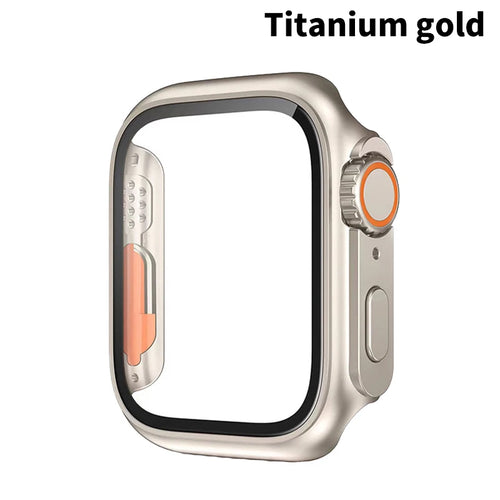 PC Firm Cover For Apple Watch Case 45mm 41mm 44mm 40mm Glass