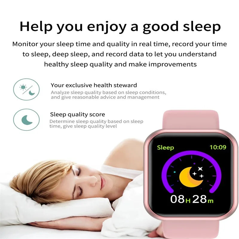 Y68 Multifunctional Smartwatch for Men and Women Sleep Monitoring