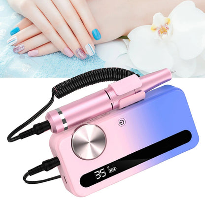 2 In 1 Electric Nail Drill Portable Rechargeable Professional Wireless