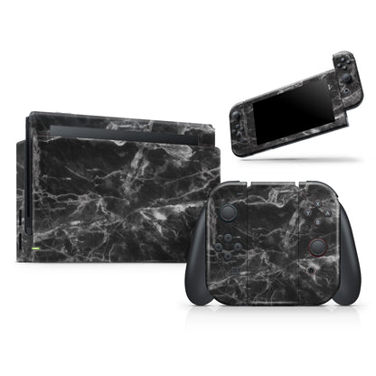 Smooth Black Marble - Full Body Skin Decal Wrap Kit for Nintendo