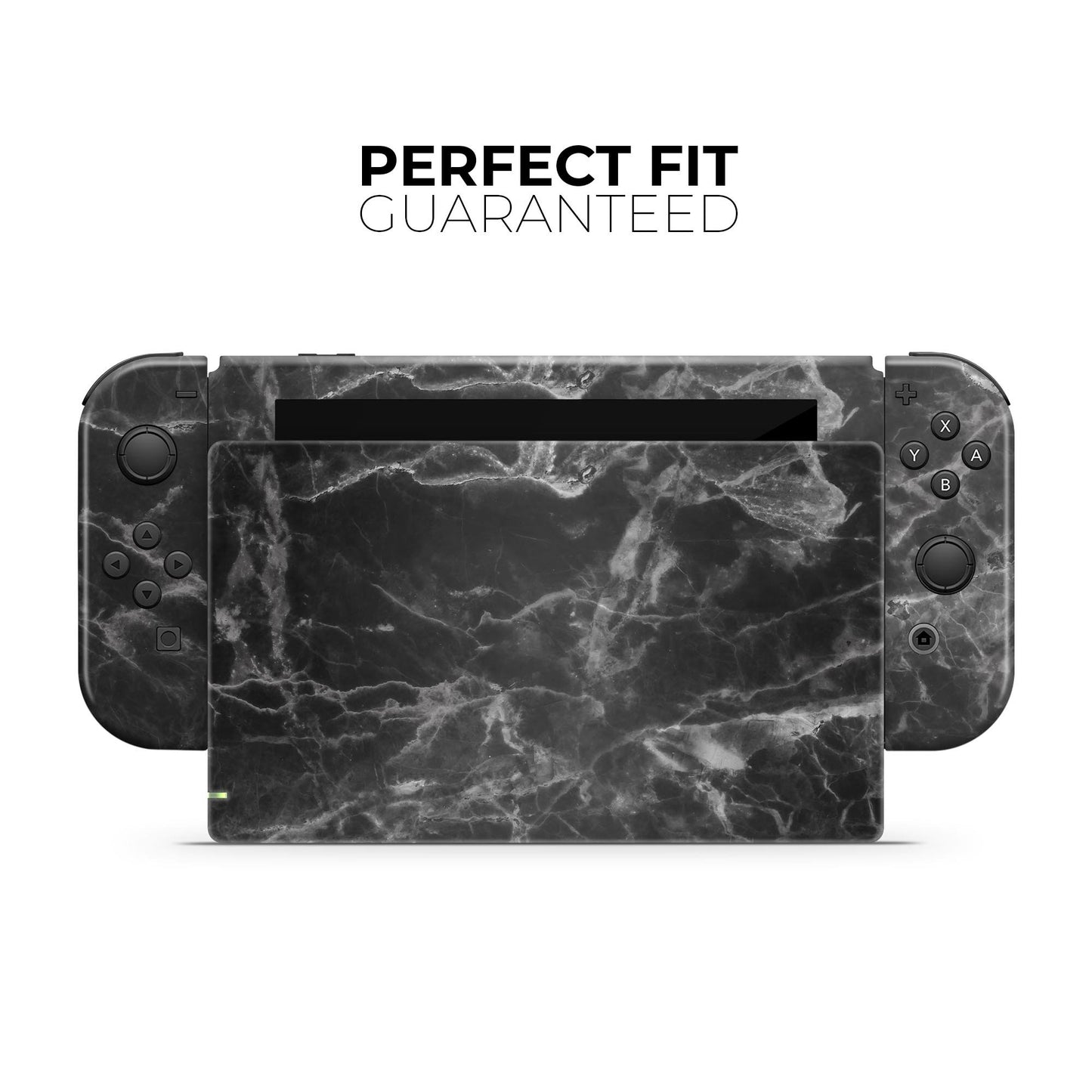 Smooth Black Marble - Full Body Skin Decal Wrap Kit for Nintendo
