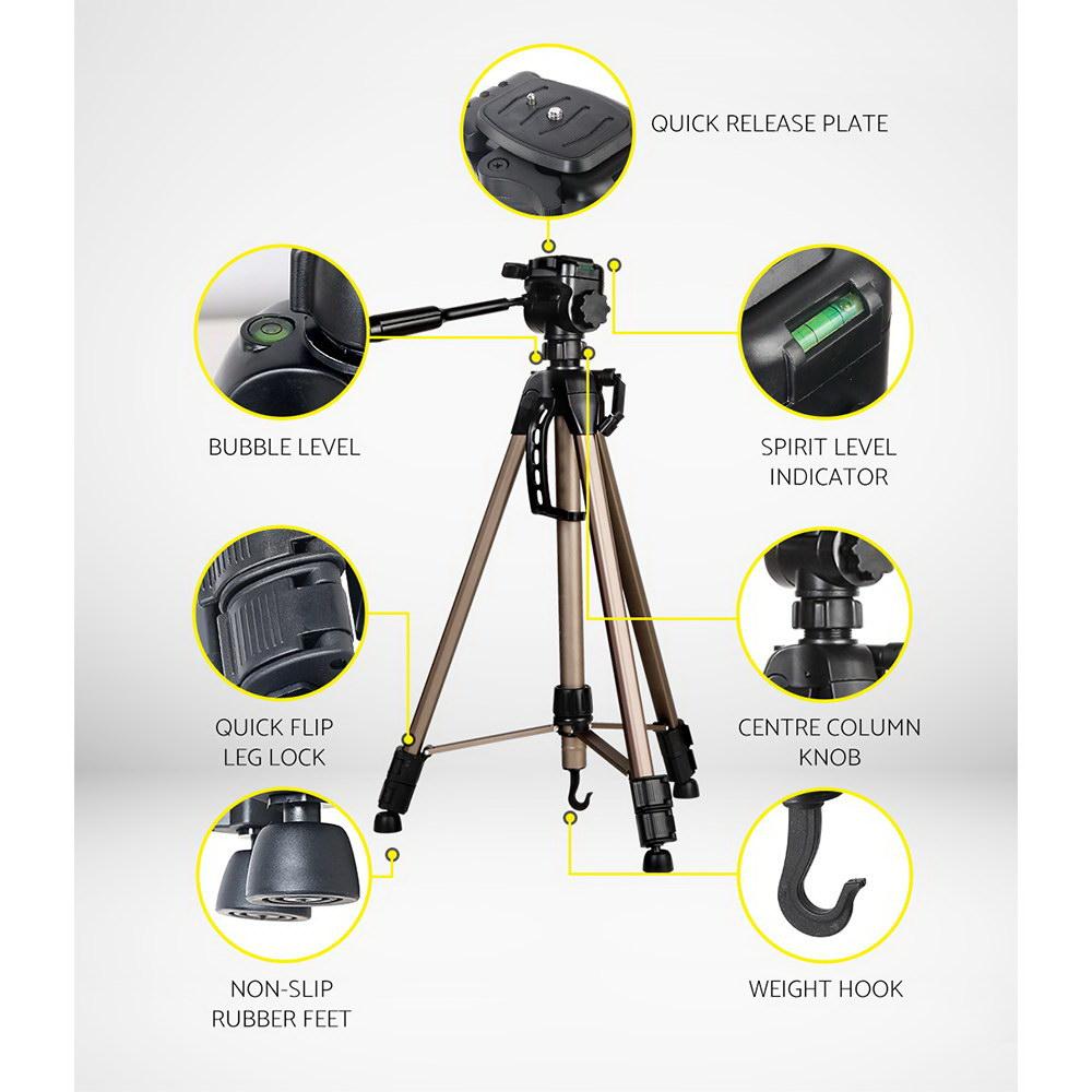 Weifeng Professional Camera Tripod Monopod Stand DSLR Pan Head Mount