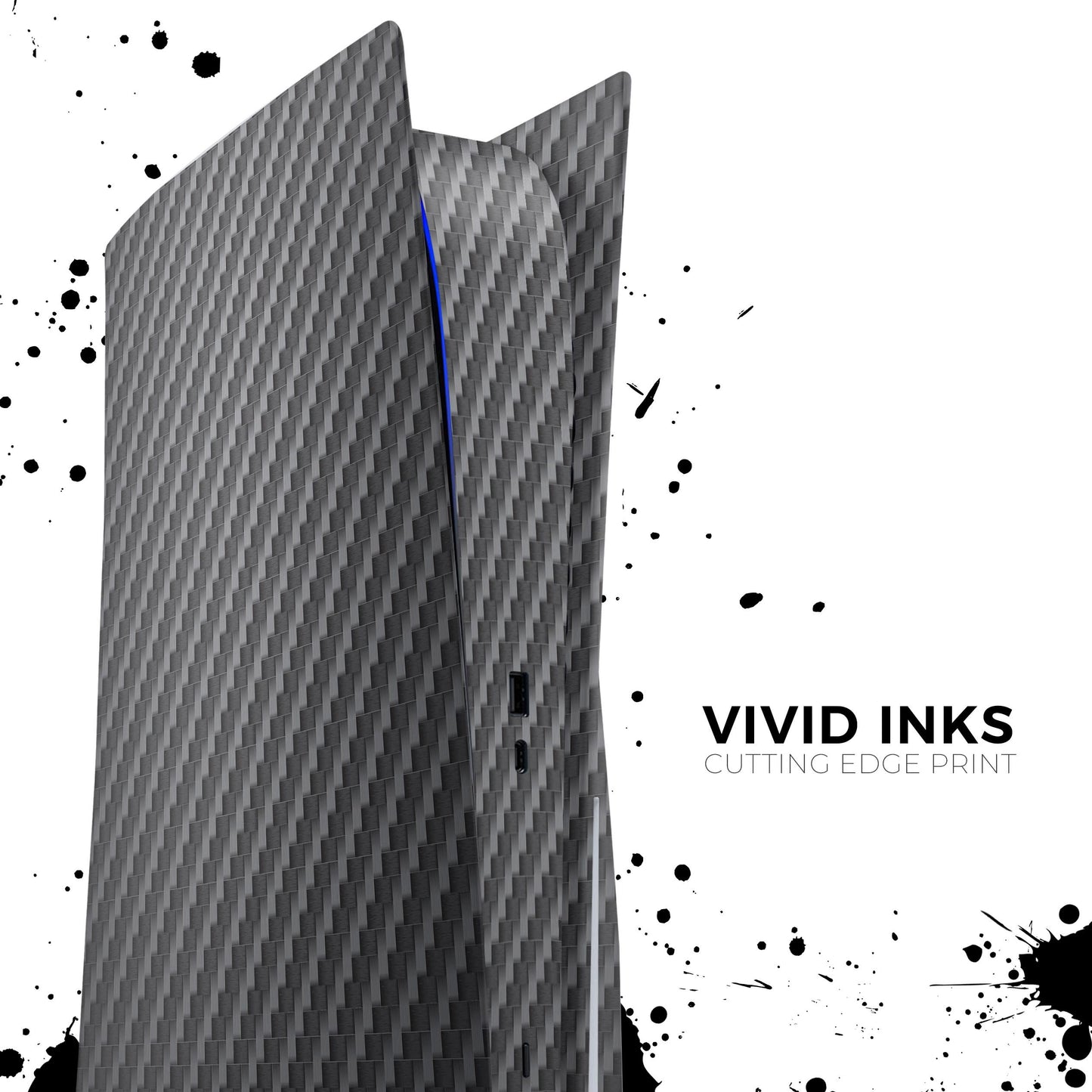 Textured Black Carbon Fiber - Full Body Skin Decal Wrap Kit for Sony