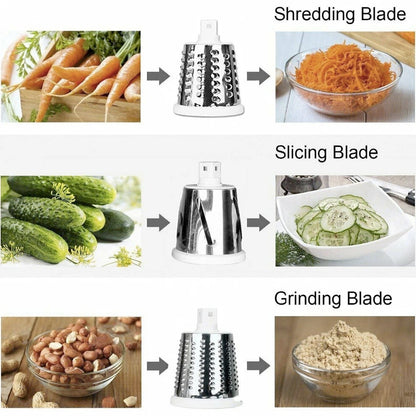 Multi-functional Electronical Stainless Steel Kitchen Slicer Grater Kit