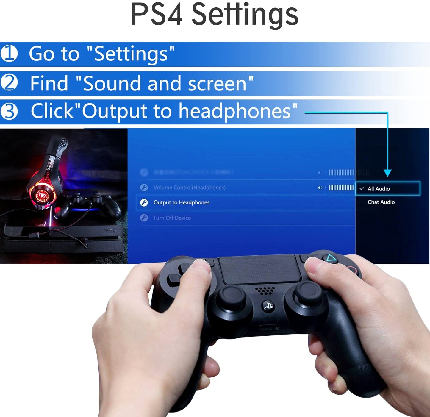 Beexcellent GM-1 Gaming Headset for PS4 Xbox One