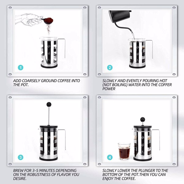 Electronic Stainless Steel 600 ml French Press Coffee Maker