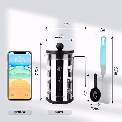 Electronic Stainless Steel 600 ml French Press Coffee Maker