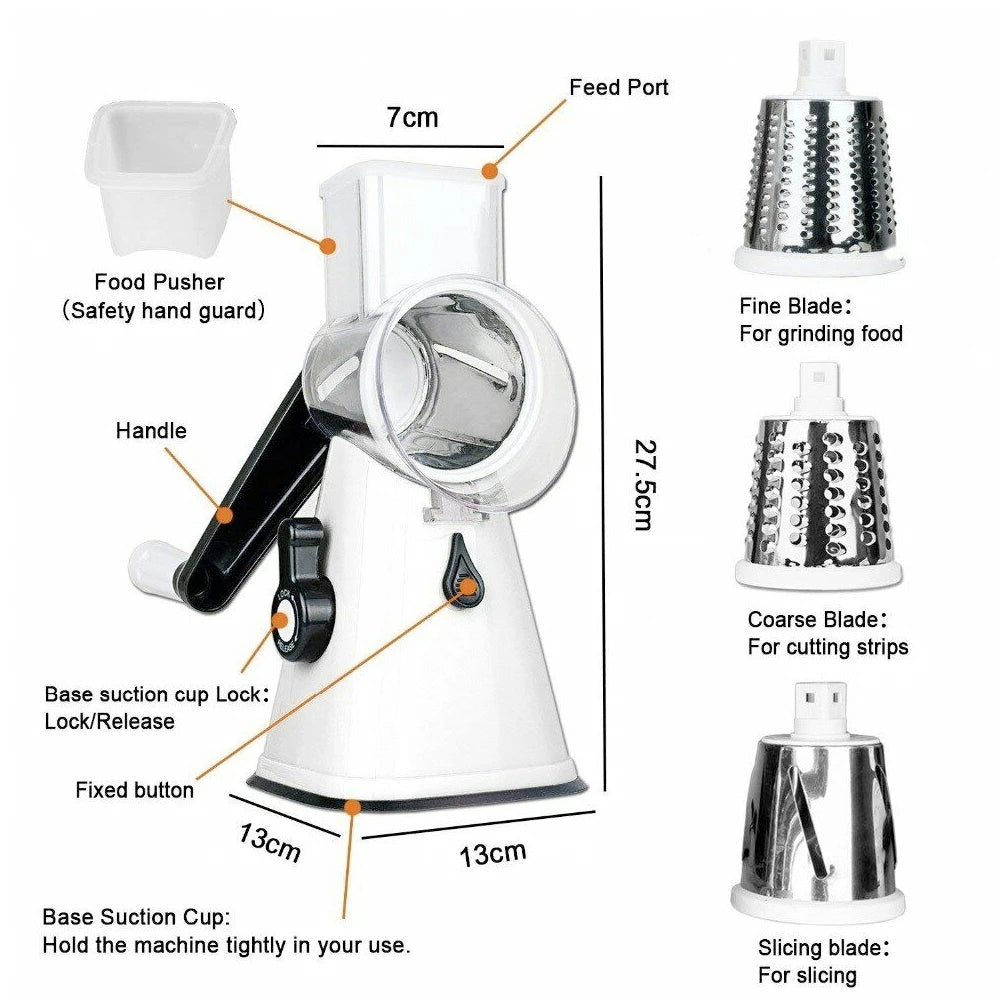 Multi-functional Electronical Stainless Steel Kitchen Slicer Grater Kit