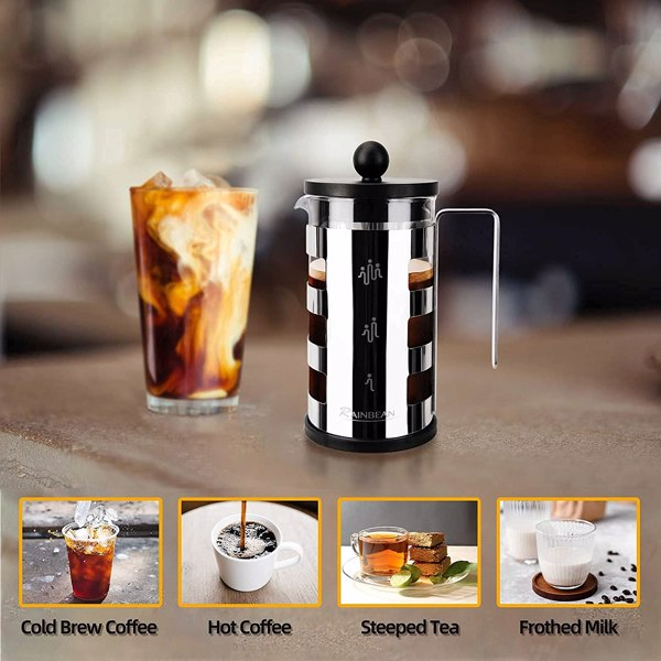 Electronic Stainless Steel 600 ml French Press Coffee Maker