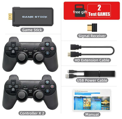DATA FROG 4K HD Video Game Console 2.4G Double Wireless Controller For